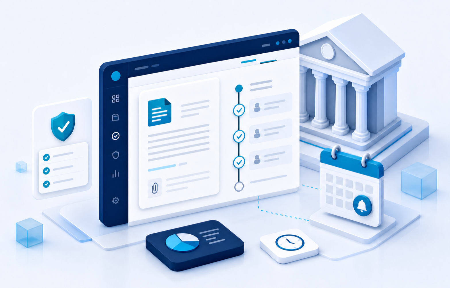 Illustration of an auditable banking complaint workflow with compliance checks and deadlines